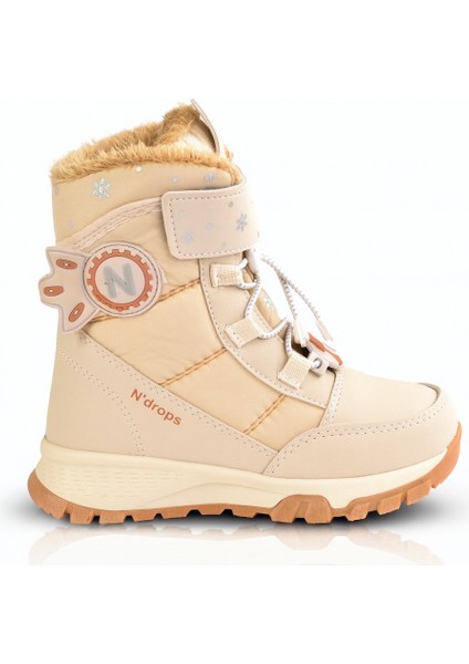 Dayanıklı, Su Geçirmez, Ortopedik, Cırtlı, Bej Kız Çocuk Kar Botu Ayakkabı modelleri
