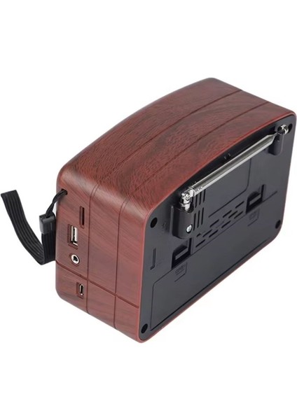 Küçük Boy Retro, Nostaljik, Ahşap Tasarım Bluetooth Hoparlörlü, Şarjlı, Taşınabilir Büyük Döndürülebilen Düğmeli Fm/am Destekli Radyo NS3380 (5067) fırsatları