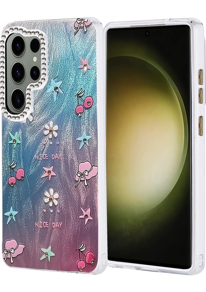 Lvsqvr Newface Samsung Galaxy S25 Ultra Kılıf Blade Aynalı Desenli Kapak - Desen 4