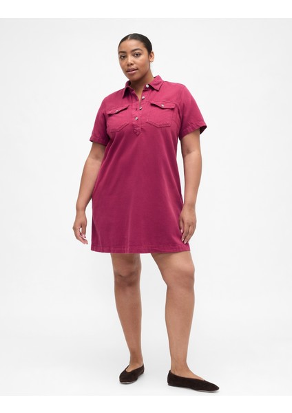 Kadın Pembe Denim Mini Elbise fırsatları