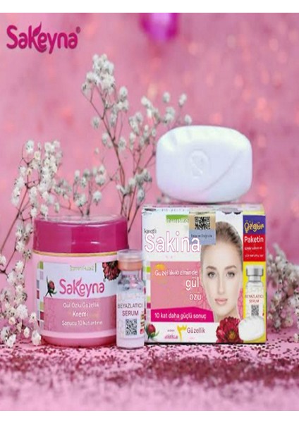 Gül Özlü Güzellik Kremi + Serum ve Sabun Set Yaşlanma Karşıtı ve Beyazlatıcı Krem indirimleri