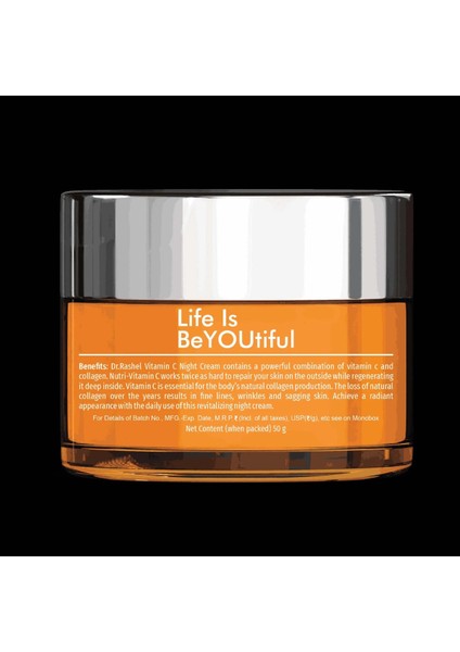 C Vitamini Aydınlatıcı ve Yaşlanma Karşıtı Gece Kremi 50G(BRIGHTENING&ANTI-AGING)