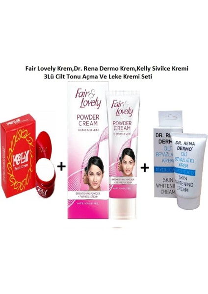 Yüz Bakım Krem Seti Leke Kremi, Kremi, Beyazlatıcı Krem, Cilt Deri Yenileyici Krem