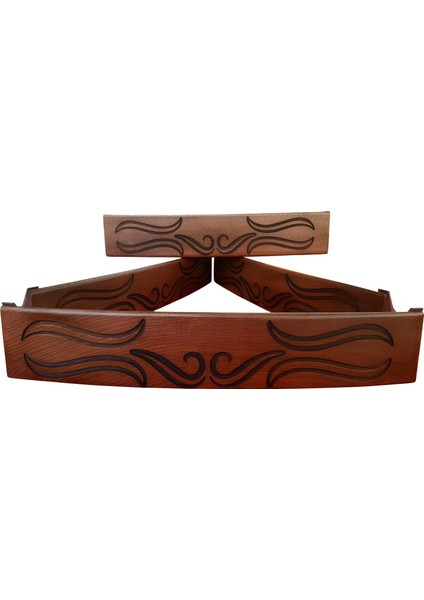 Premium Oval Oymalı Kişiye / Isme Özel Doğal Ahşap 101 Vıp Okey Takımı + Melamin Taş Seti