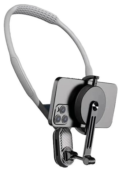 360 Derece Ayarlanabilir Boyun Askılı Manyetik Telefon Tutucu ( Lisinya )