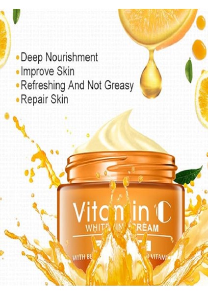 100% Organic Vitamin C Improve Skin Repair Skin Deep Nourishment Beyazlatıcı Onarıcı Yenileyici Krem