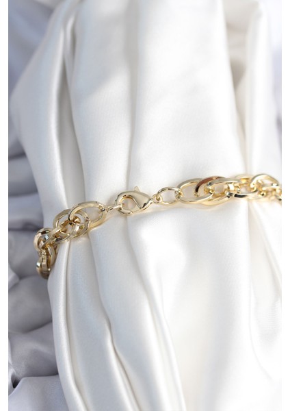 Pirinç Gold Renk Zincir Model Kadın Bileklik - Lisinya fiyatları