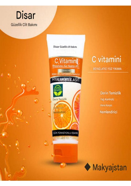 100% Organic Çok Fonksiyonlu Yüz Vücut Bikini Bölgesi Koltuk Altı Beyazlatıcı Temizliyici Jel