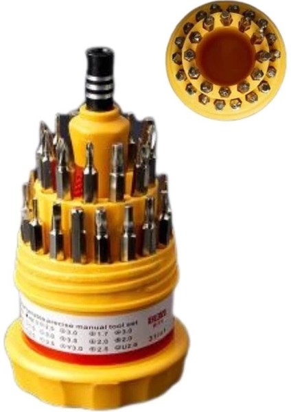 Orta 31 Parça Hassas Tornavida Bits Uç Seti Yumurta Tornavida