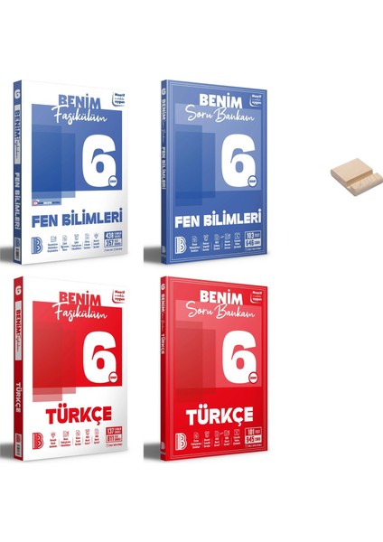 Benim Hocam 6. Sınıf Fen ve Türkçe Fasikülüm ve Soru Bankam 4lü Set + Telefon Standı