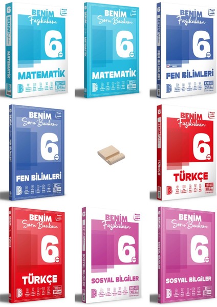 Benim Hocam 6. Sınıf Tüm Dersler Fasikülüm ve Soru Bankam 8li Set + Telefon Standı