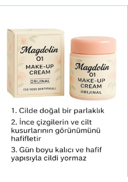 Krem 01 No Chale Make-Up Cream 23 gr + Pudra Fondoten Cilt Kusurlarını Onarıcı + Kapatıcı fiyatları