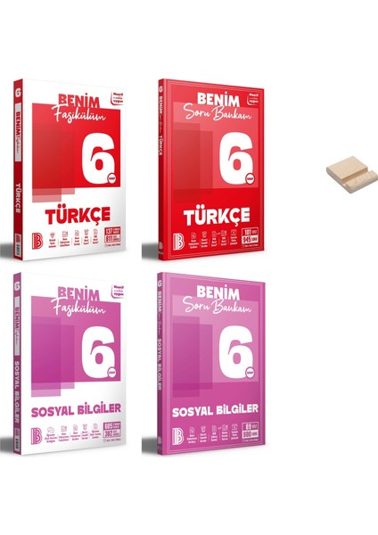 Benim Hocam 6. Sınıf Türkçe ve Sosyal Fasikülüm ve Soru Bankam 4lü Set + Telefon Standı