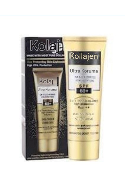 Collagen Spf 90+ Yüksek Korumalı Güneş Kremi 24 K Gold Hyaluronica Acid Gün Boyu Kalıcı 100 ml fırsatları