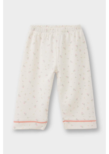 Kız Bebek Pijama Takımı Çiçekli Uzun Kollu Jakarlı Üst Uzun Alt G1525A525WN fiyatları