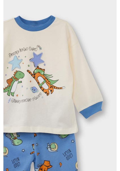 Erkek Bebek Pijama Takımı Desenli Uzun Kollu Penye Üst Uzun Alt G1519A525WN modelleri