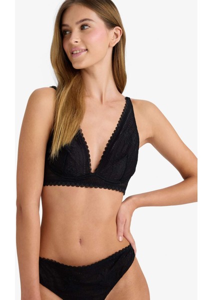Bağcıklı Dantelli Kapsız Pedsiz Balenli Bralet F3868AX25AU
