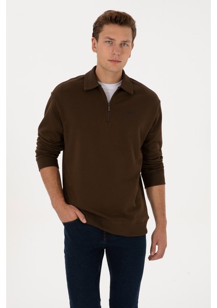 Erkek Kahverengi Sweatshirt 50313783-VR029