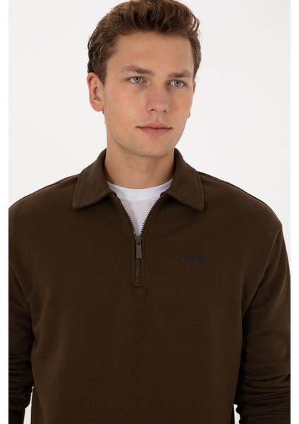 Erkek Kahverengi Sweatshirt 50313783-VR029 fiyatları
