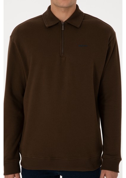 Erkek Kahverengi Sweatshirt 50313783-VR029
