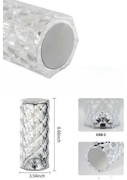 Yeni Nesil Modern Kristal Masa ve Gece Lambası Dokunmatik Renk Değiştirebilen fiyatları