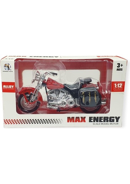 1:12 Ölçekli Model Motosiklet - Classic - HX796 - Kırmızı (Lisinya) modelleri
