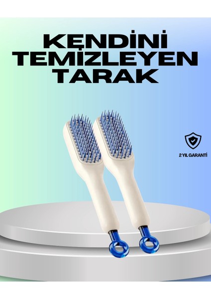 Kendini Temizleyen Ergonomik Saç Tarağı – Abs Gövde, Silikon Diş