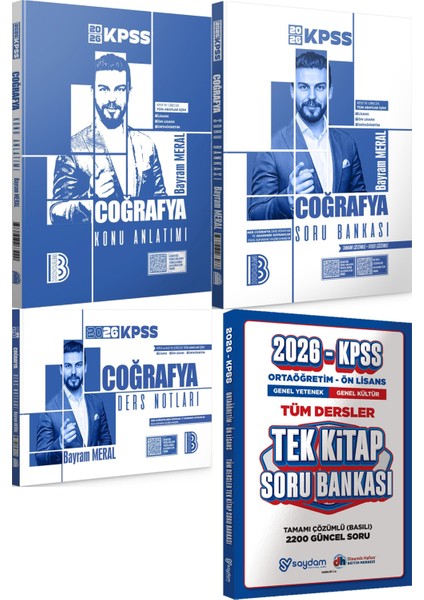 2026 Kpss Coğrafya Konu Anlatımı Soru Bankası Ders Notları - Ortaöğretim Ön Lisans Tek Kitap Soru