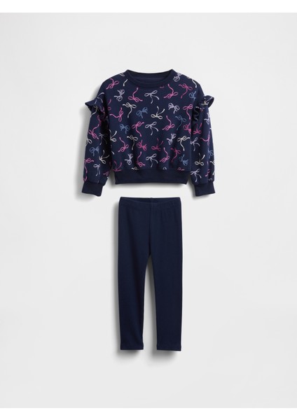 Kız Bebek Lacivert Sweatshirt & Legging Tayt Set modelleri
