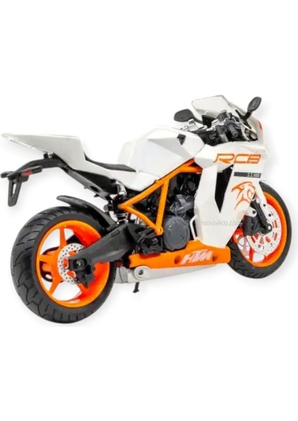 1:12 Ölçekli Model Motosiklet - HX797 - Beyaz (Lisinya)