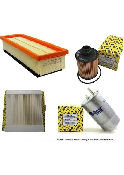 Fıltre Setı Doblo-Combo D 2012EGEA 1.3-1.6-2.0mjtd 165 55245952E-77366607E-52069663E-77364561E 55179777