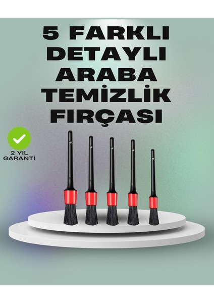 5'li Araç Temizlik Fırça Seti-Detaylı Temizlik Için Çok Amaçlı Fırçalar