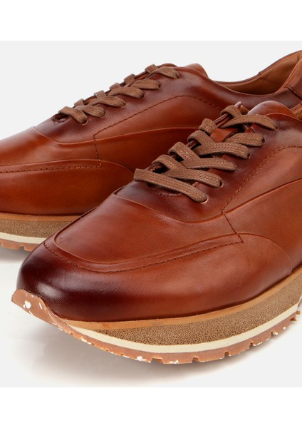 02AYH312100A370 ERKEK Deri Taba Yumuşak Dokulu Spor Ayakkabı modelleri