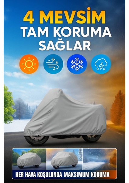 Su Geçirmez 4 Mevsim Motosiklet Brandası 246X114 cm – Uv, Rüzgar ve Yağmur Koruma indirimleri