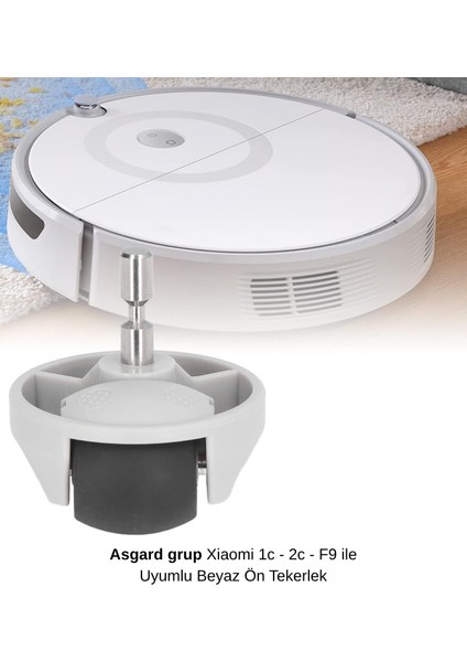 Xiaomi 1c - 2c - F9 ile Uyumlu Beyaz Ön Tekerlek