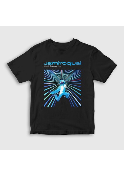 Unisex Çocuk Siyah A Funk Odyssey Jamiroquai T-Shirt