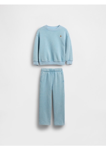 Erkek Bebek Bebe Mavisi Vintagesoft Washed Sweat Set modelleri