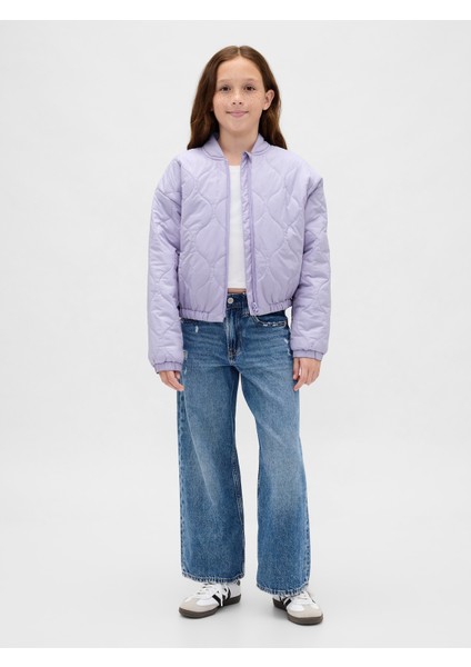 Kız Çocuk Lila Lightweight Kapitone Puffer Şişme Ceket fırsatları