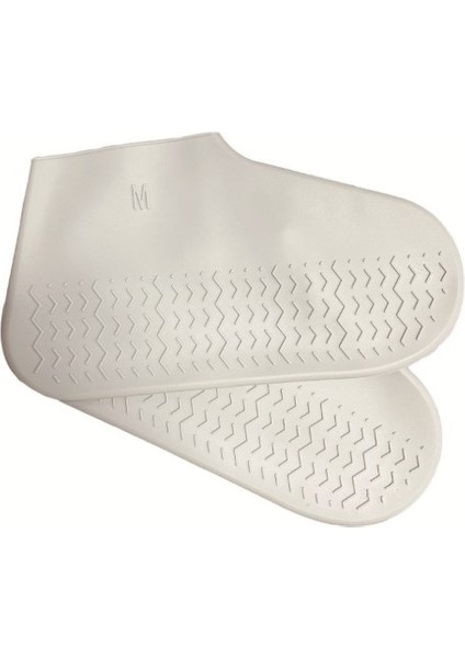 Silikon Ayakkabı Kılıfı Kaymaz Su Kir Geçirmez M Beden Beyaz (4172) fiyatları