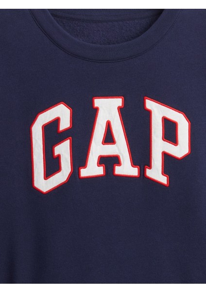 Kız Çocuk Lacivert Oversized Gap Logo Sweatshirt Elbise fiyatları
