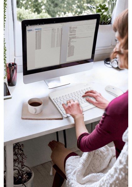 Bilgisayar için Beyaz Rgb Işıklı Klavye Mouse Seti