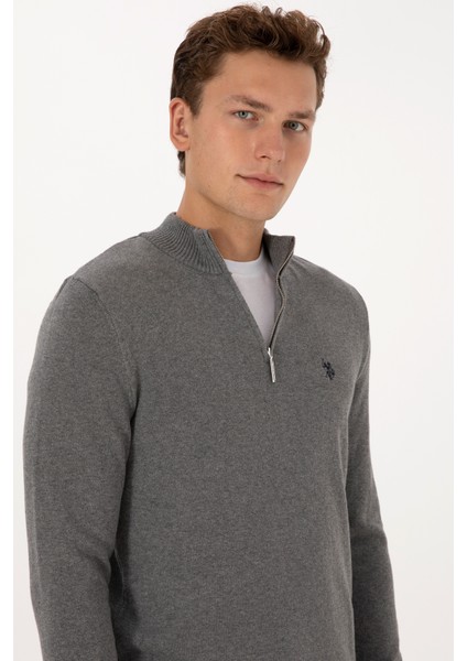 Erkek Gri Melanj Kazak /triko 50313695-VR109 fiyatları