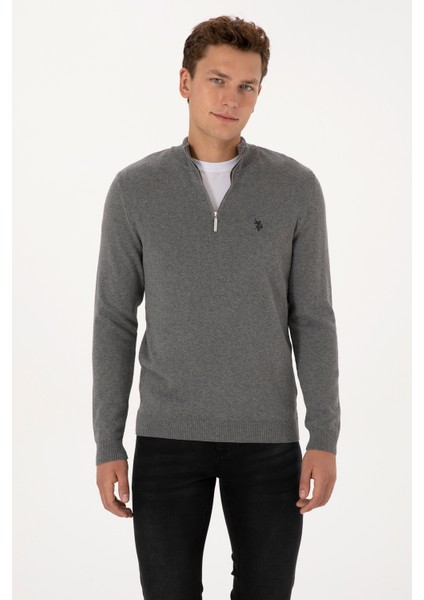 Erkek Gri Melanj Kazak /triko 50313695-VR109 modelleri