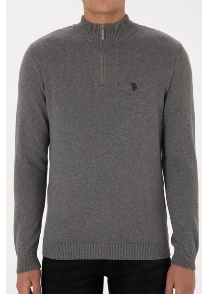 Erkek Gri Melanj Kazak /triko 50313695-VR109