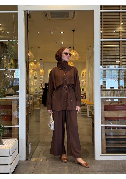 Tesettür Eylül Takım Kahverengi fiyatları