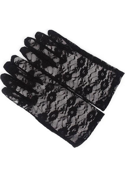 Dantel Eldiven Siyah Renk Yetişkin fırsatları