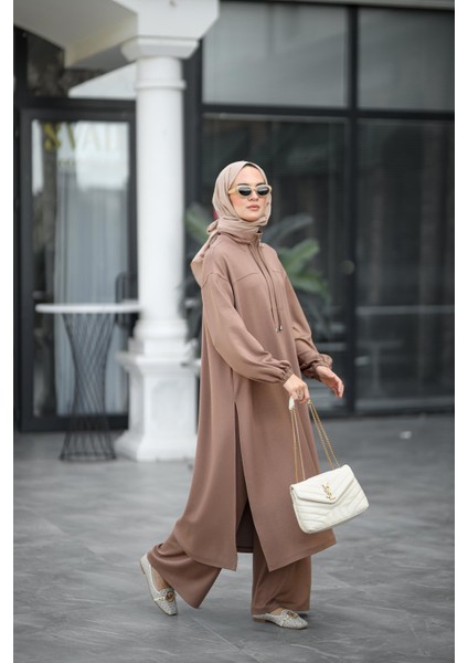 Tesettür Feza Takım Vizon