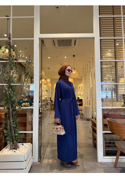 Tesettür Luna Elbise Lacivert fiyatları