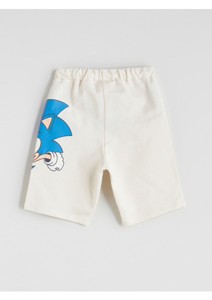 Yeni Sezon Beli Lastikli Sonic Baskılı Erkek Çocuk Şort