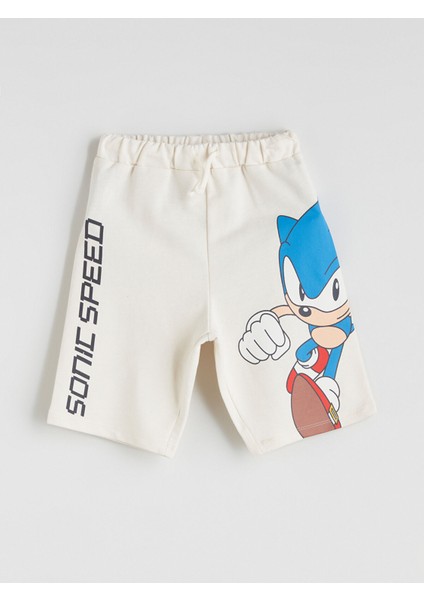 Yeni Sezon Beli Lastikli Sonic Baskılı Erkek Çocuk Şort fiyatları